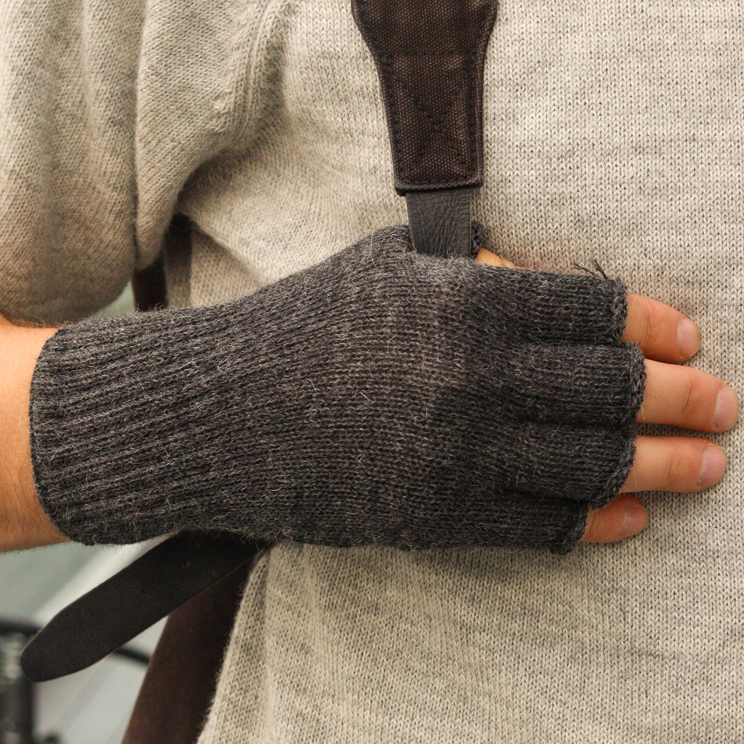 Pulu  alpacawool fingerless gloves product picture