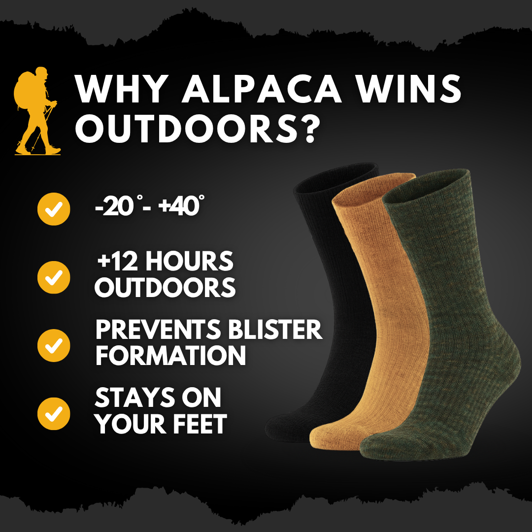 HELLE - Leichte Wandersocke aus Alpaka