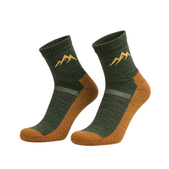 Polku alpacawool socks forestgreen yellow product picture