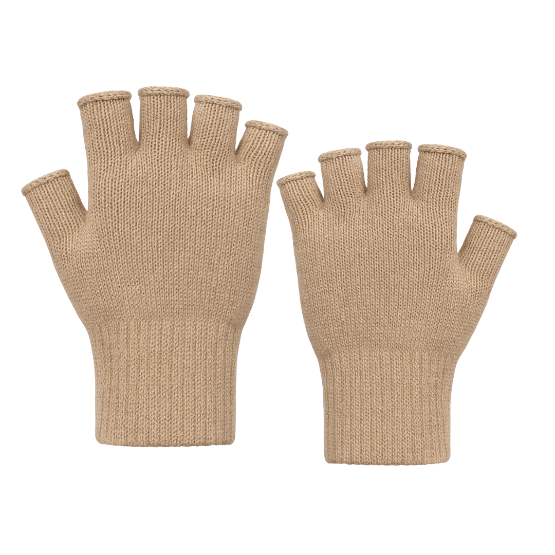 Pulu alpacawool fingerless gloves road gray product picture