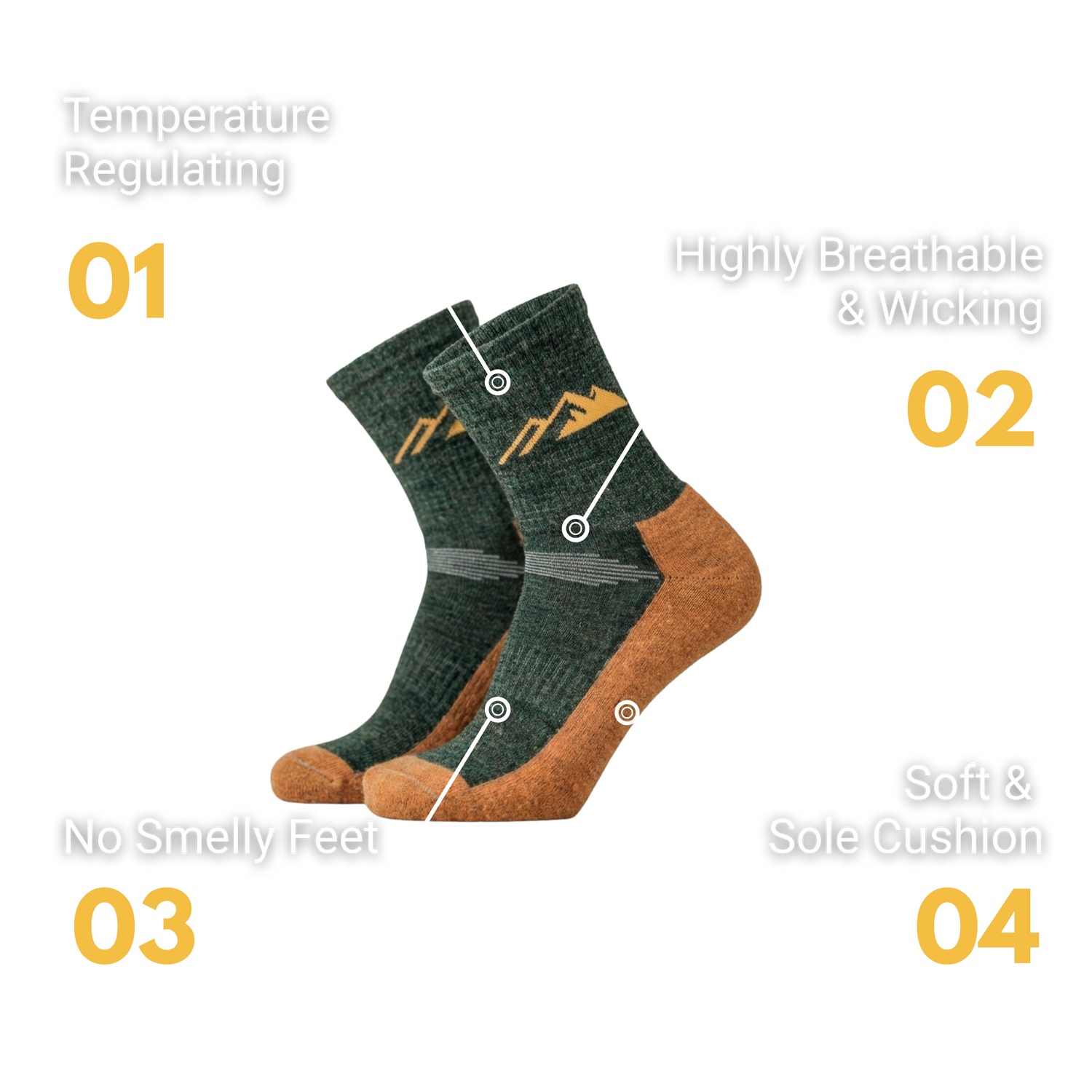 Polku 68 - Alpaca socks, cushion