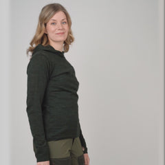 Vaeltaja100 alpaca wool hoodie graphite video